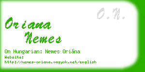 oriana nemes business card
